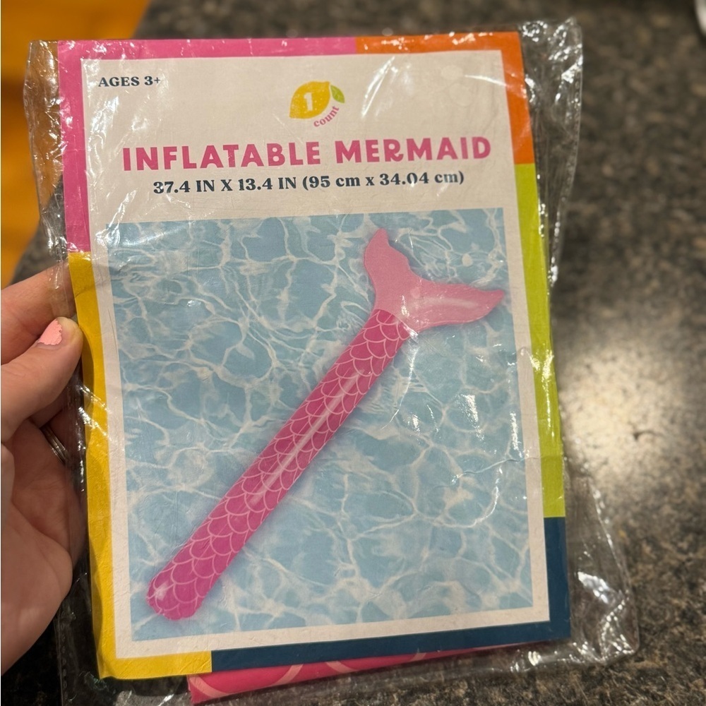 Inflatable Mermaid Tail Pool Toy - Pink